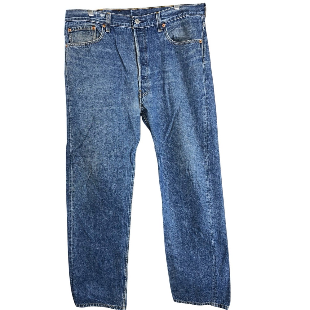 Levi's 501 Jeans Vintage 90s Button Fly 40x34 Actual 36x30 USA Blue Denim Cotton